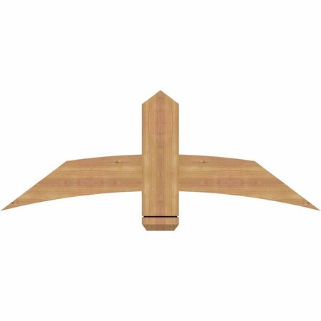 Ekena Millwork Bellingham Timber Gable Bracket, Western Red Cedar, 48"W x 18"H x 1 1/2"D x 5 1/2"F, 9/12 Pitch GBW048X18X0206BEL00SWR